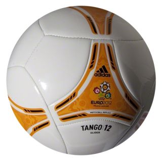 Adidas Euro 2012 Glider Soccer Ball White Gold