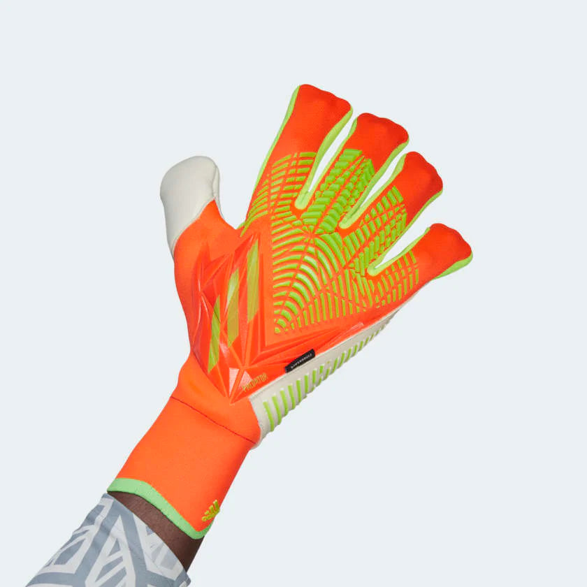 adidas Predator Edge Fingersave Pro Goalkeeper Gloves Solar Red Solar Best Buy Soccer Team s Store