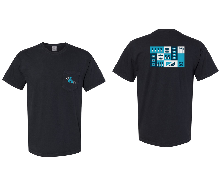 Camiseta con bolsillo pesado de D&H