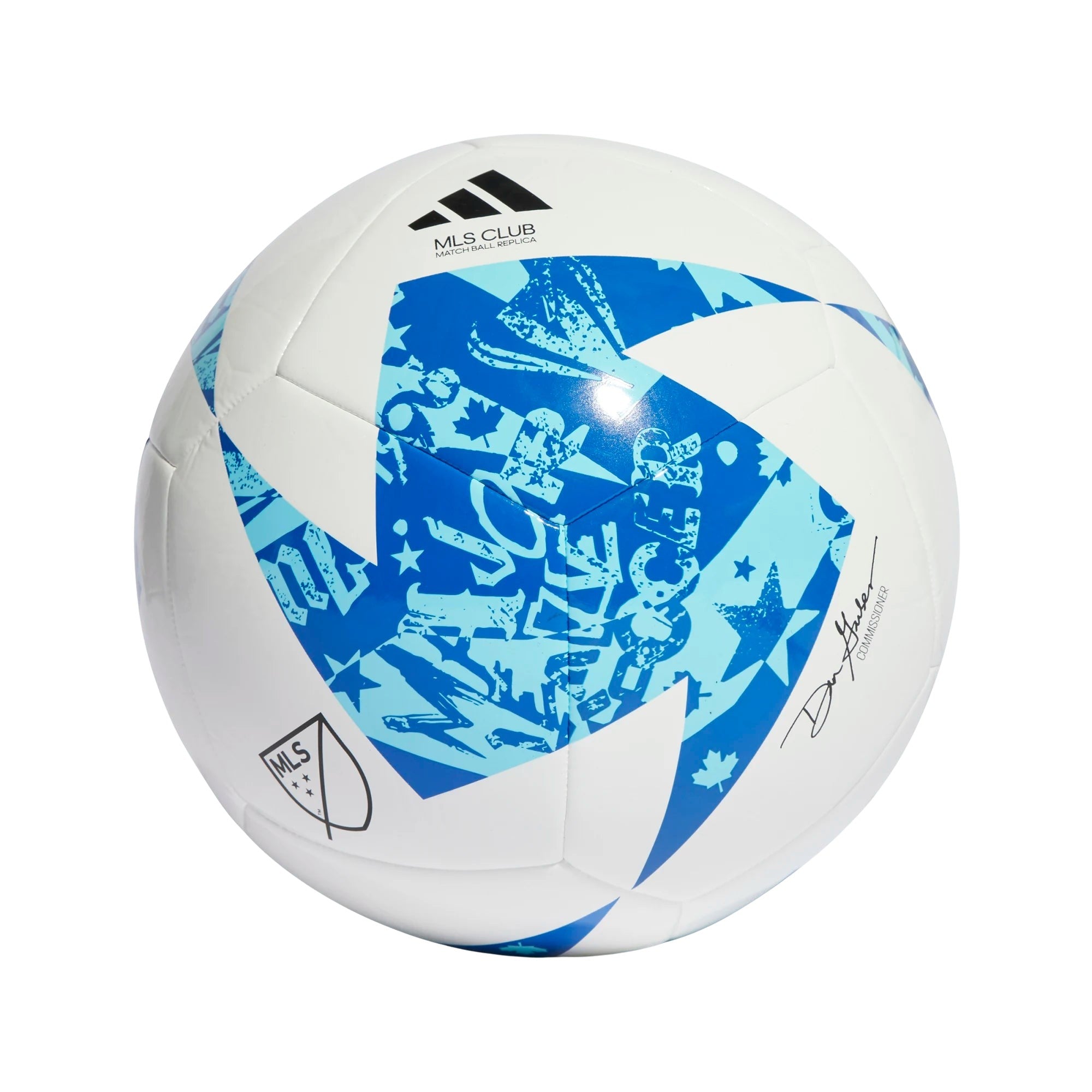 adidas MLS Club Soccer Ball White Blue Best Buy Soccer Team s Store