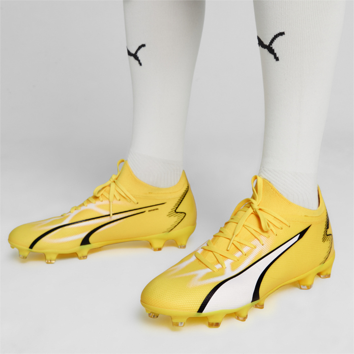 PUMA Ultra Match FG/AG Multi-Ground Cleats Yellow/White/Black