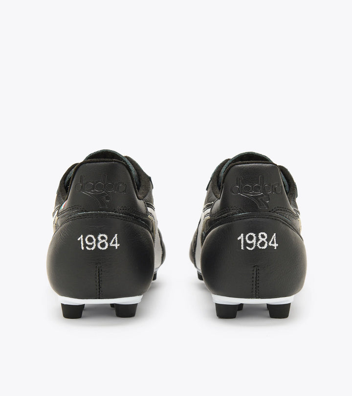 Botas de fútbol para terreno firme Diadora Brasil Italy OG LT+MDPU FG Negro/Blanco