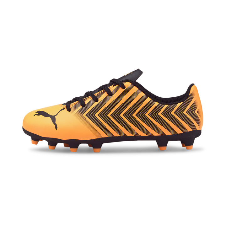 Botas de fútbol para superficies múltiples Puma Tacto II FG/AG para niños JR Neon Citrus/Negro