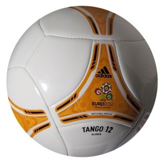 Balón de fútbol adidas Euro 2012 Glider blanco/dorado