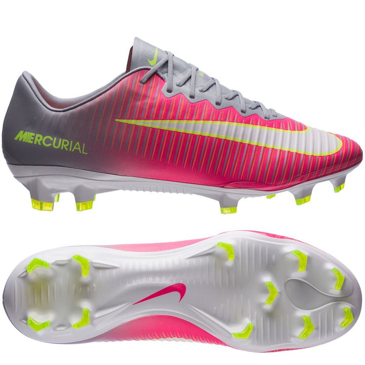 Botas de fútbol Nike Mercurial Vapor XI FG para mujer Hyper Rosa/Blanco/Gris