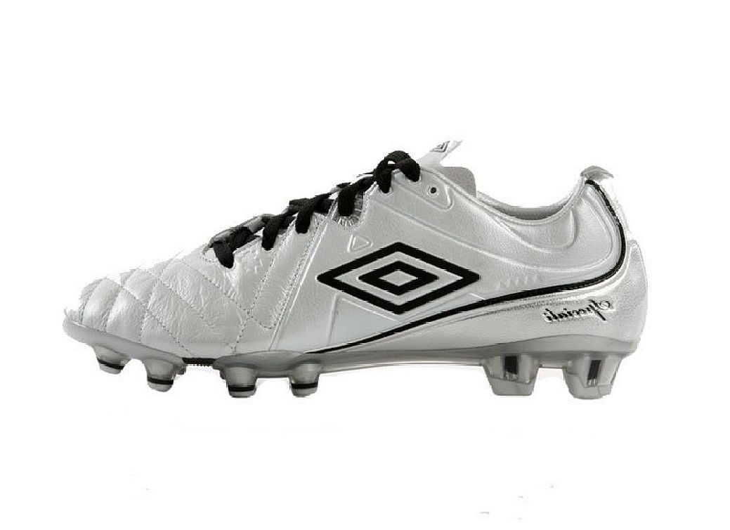 Botas de fútbol para superficies duras Umbro Speciali Pro 4 HG Blanco/Plata