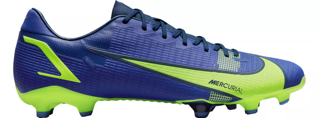 Nike Kid's JR Mercurial Vapor 14 Academy FG Firm Ground Football Boots Lapis/Volt/Blue Void