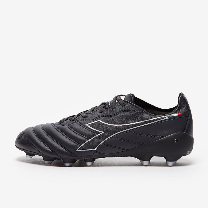 Diadora Brasil Elite Tech Italia Tech FG LPX Firm Grund Football Boots Anthracite Black/Silver