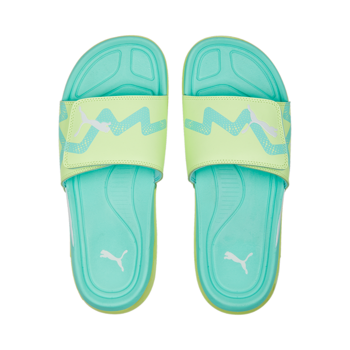 PUMA Dream Nitro Slide Future Ultimate Amarillo/Blanco/Menta eléctrica