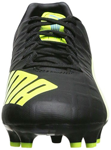 Botas de fútbol para superficies firmes Puma EvoSPEED 4.4 FG Negro/Amarillo de seguridad