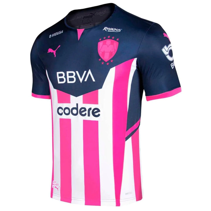 Puma Monterrey Jersey 21 Concientización sobre el cáncer de mama Azul marino/Rosa