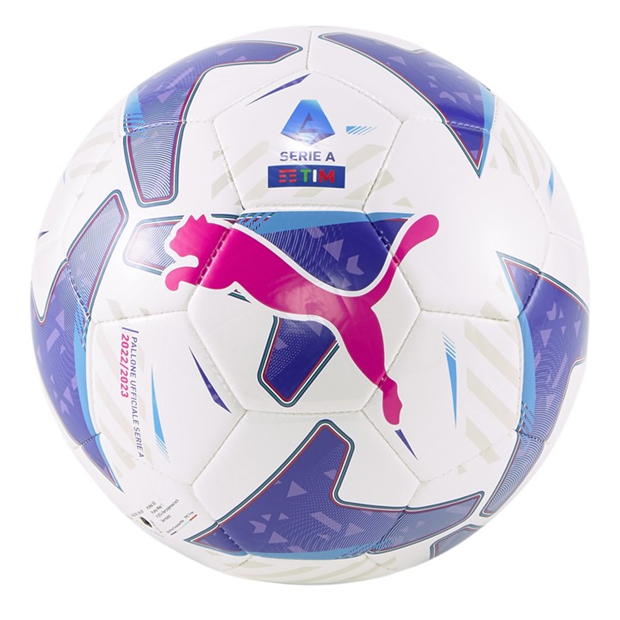 Balón de fútbol Puma Orbita Serie A MS Blanco/Azul Glimmer/Sunset Glow 