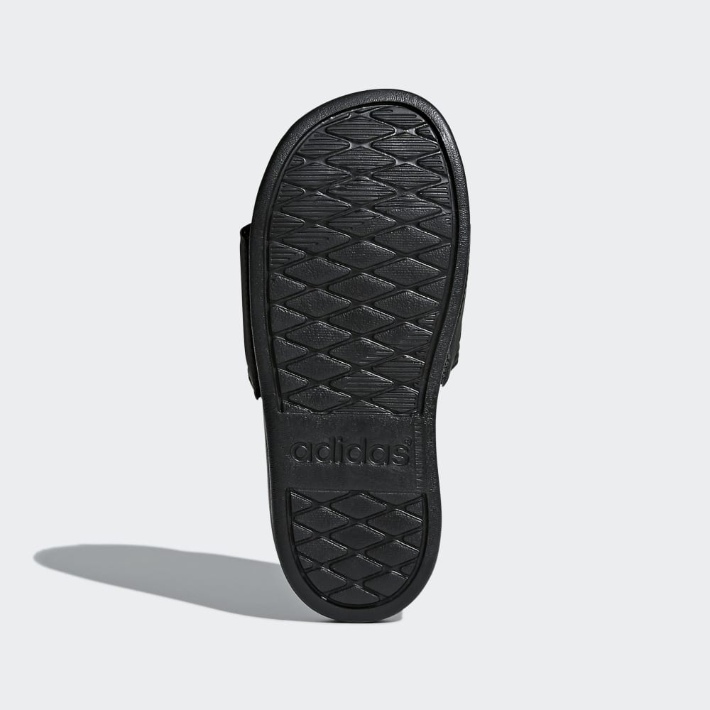 adidas Kid's Adilette Comfort Slides Black/White