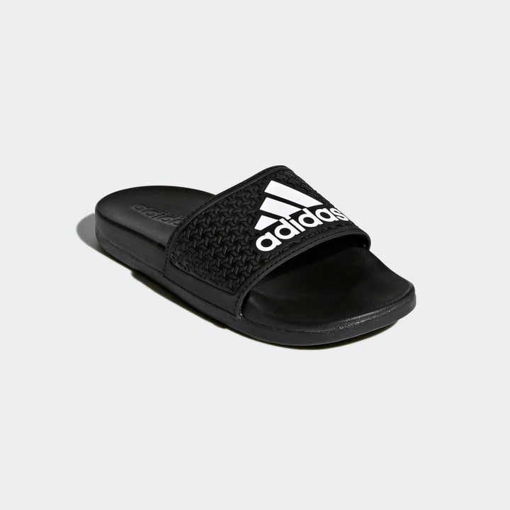 Chanclas adidas Adilette Comfort para niños, color negro y blanco