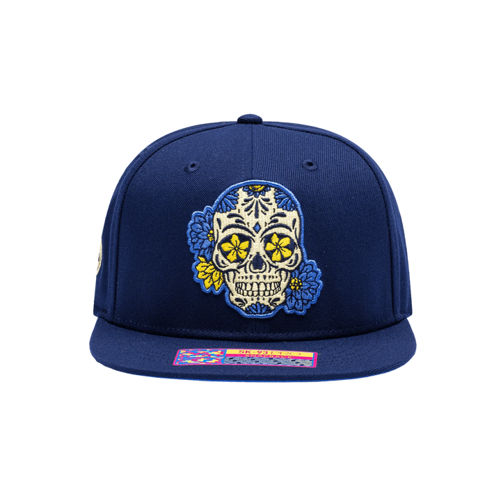 Fan Ink Club América ¿Me Da Mi Calaverita? una gorra snapback azul marino