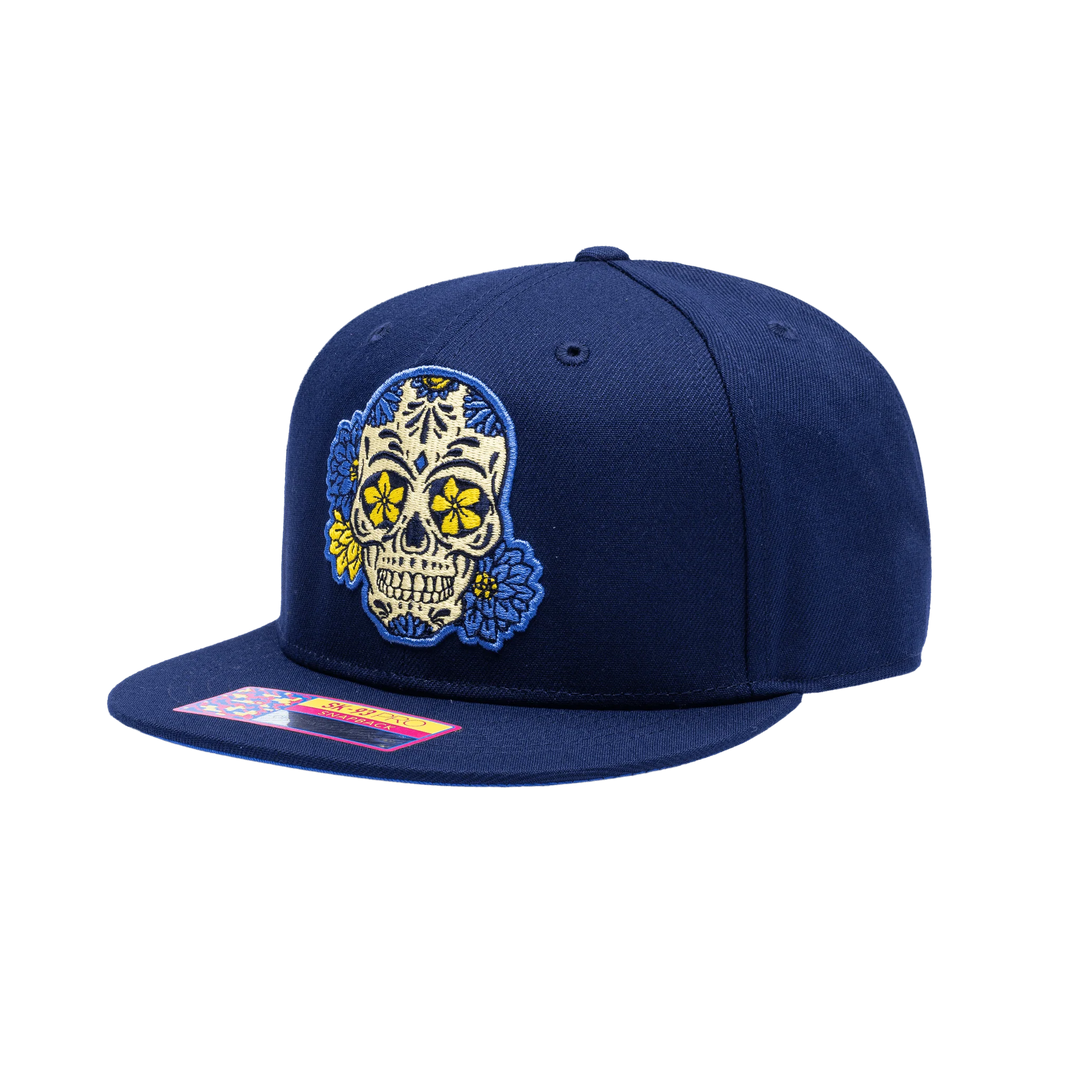 Fan Ink Club América ¿Me Da Mi Calaverita? una gorra snapback azul marino