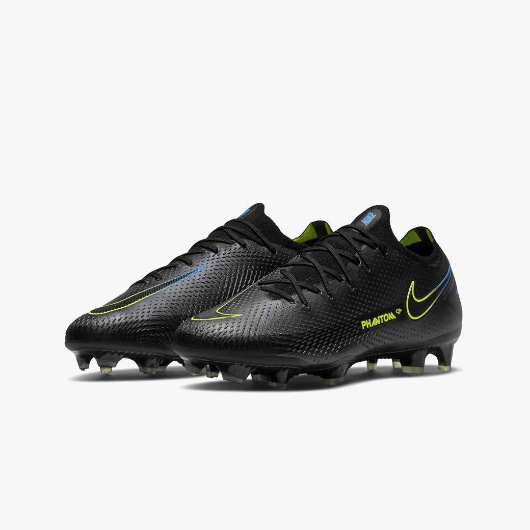 Botas de fútbol para superficies firmes Nike Phantom GT Elite FG Negro/Azul