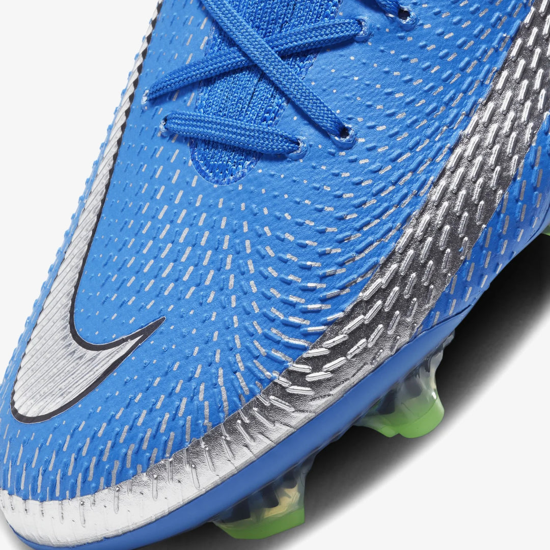 Botas de fútbol para superficies firmes Nike Phantom GT Elit FG Azul/Plata/Verde