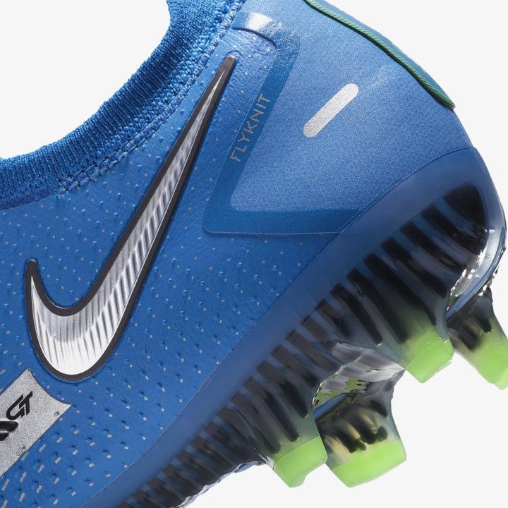 Botas de fútbol para superficies firmes Nike Phantom GT Elit FG Azul/Plata/Verde