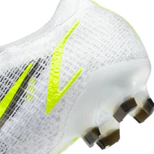 Botas de fútbol para terreno firme Nike Mercurial Vapor 14 Elite FG Blanco/Negro/Plata/Voltio
