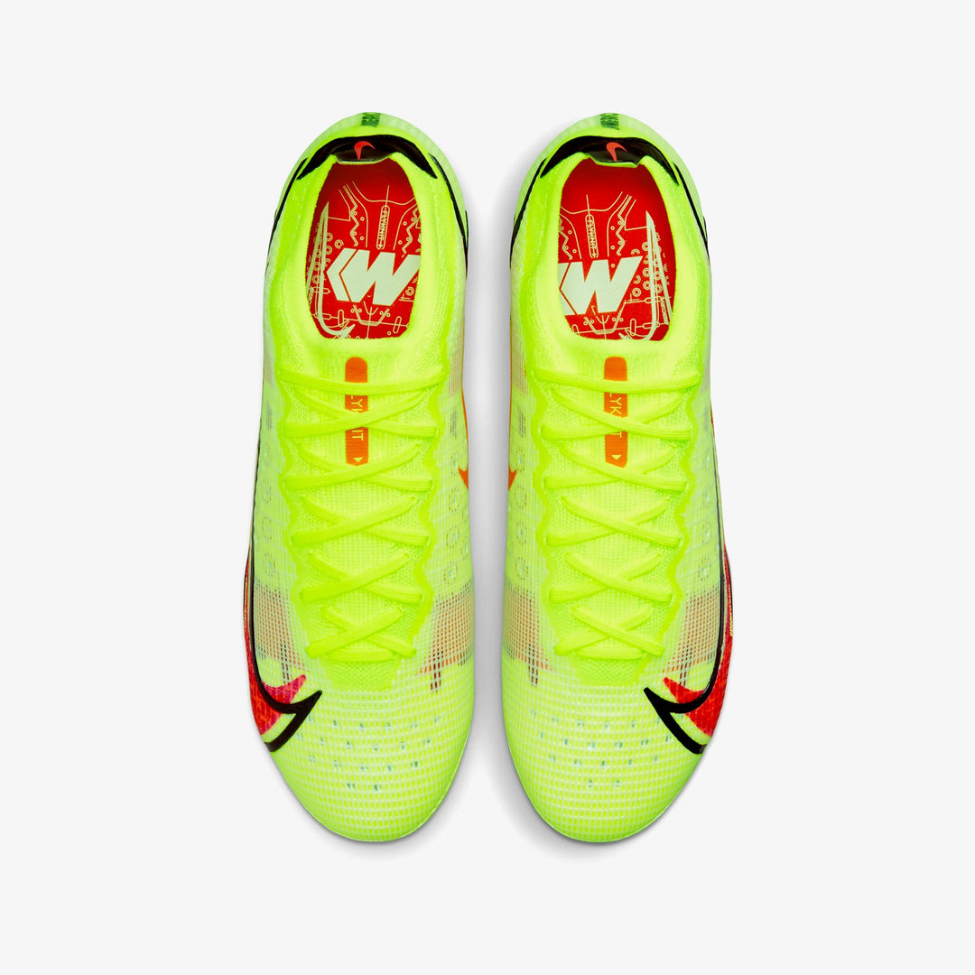 Botas de fútbol para terreno firme Nike Mercurial Vapor 14 Elite FG Voltio/Carmesí brillante/Negro