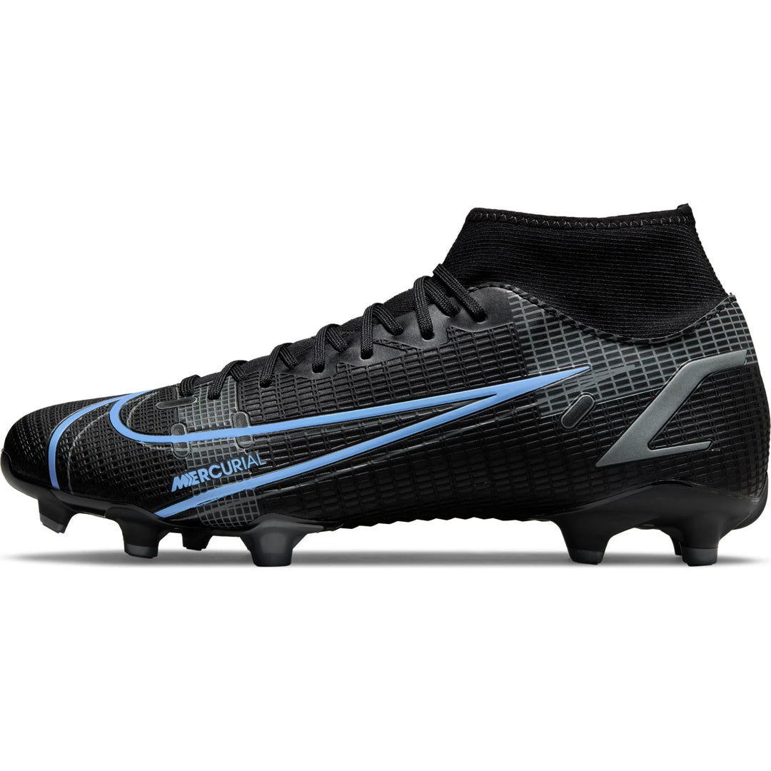 Nike Mercurial Superfly 8 Academy MD Multi-Ground Football Boots Black/Black/Iroman Grey