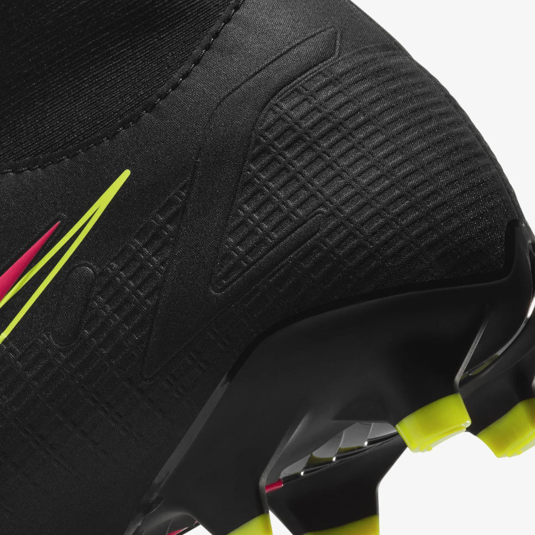 Botas de fútbol para terreno firme Nike Mercurial Superfly 8 Academy FG Negro/Cyber/Negro