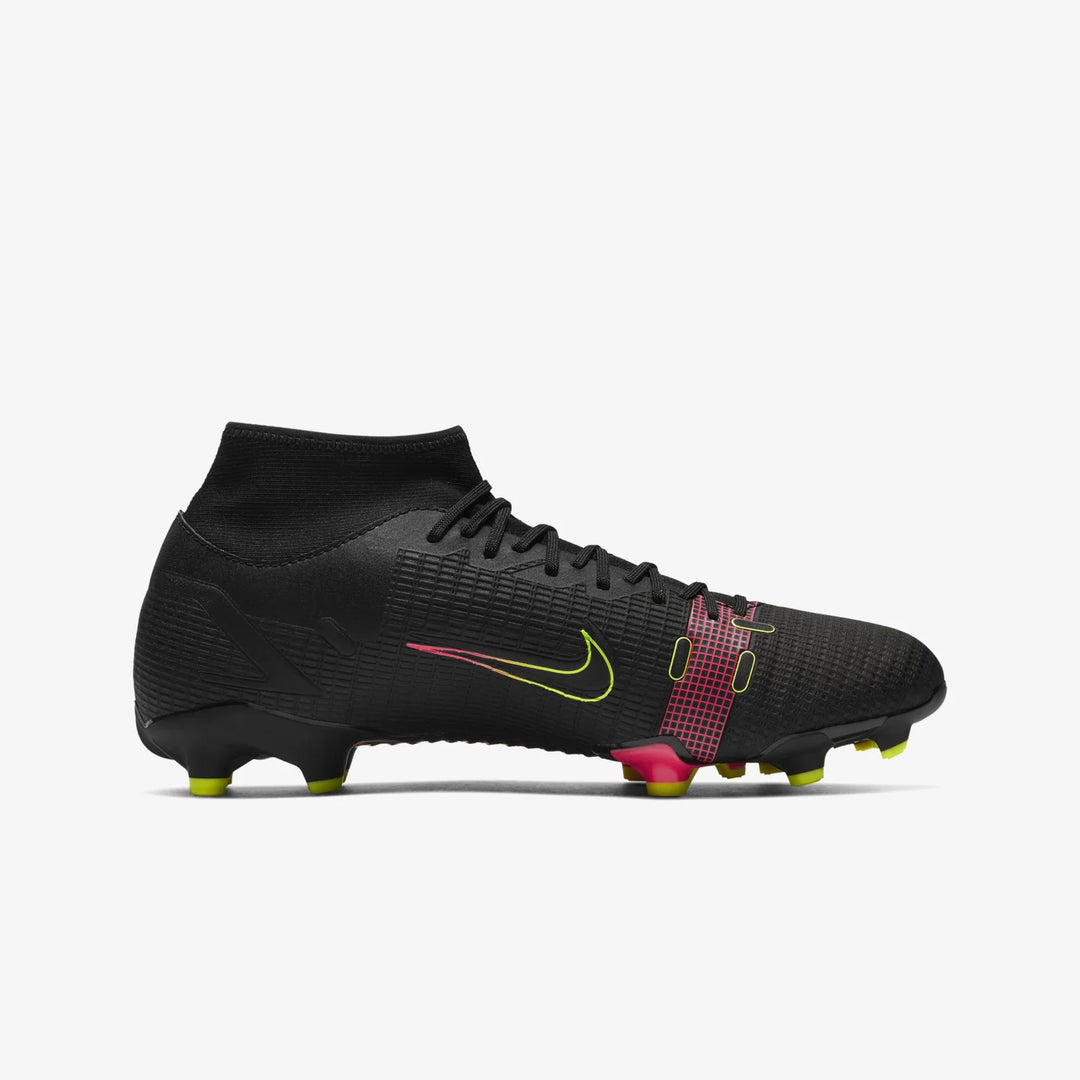 Botas de fútbol para terreno firme Nike Mercurial Superfly 8 Academy FG Negro/Cyber/Negro