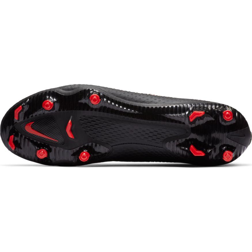 Botas de fútbol para superficies firmes Nike Phantom GT Academy FG Negro/Rojo