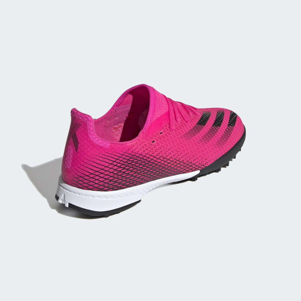 Botas de fútbol adidas X Ghosted 3 TF J para niños rosa/negro/blanco