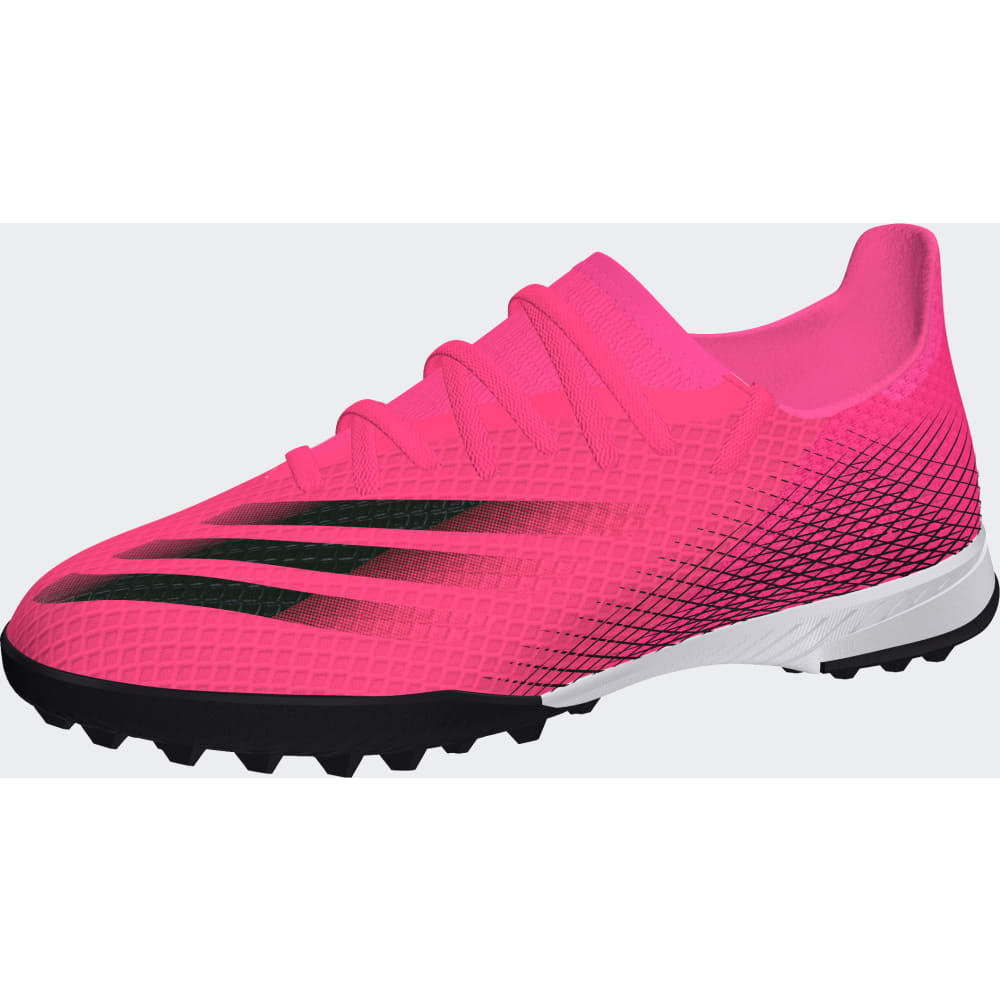 Botas de fútbol adidas X Ghosted 3 TF J para niños rosa/negro/blanco