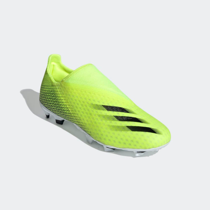 adidas X Ghosted 3 FG Laceless Firm Ground Boots Yellow/Black