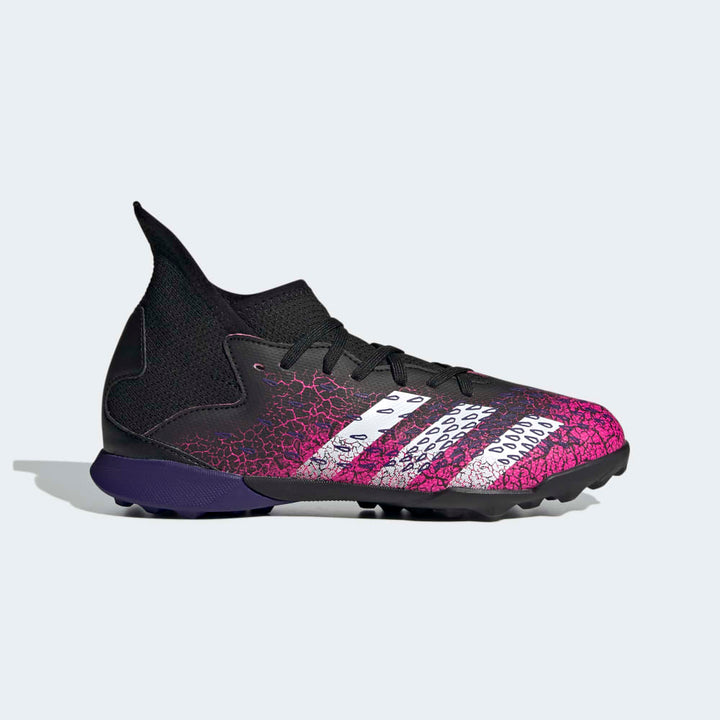 Botas de fútbol adidas Predator Freak 3 TF J para niños Core Black / Cloud White / Shock Pink