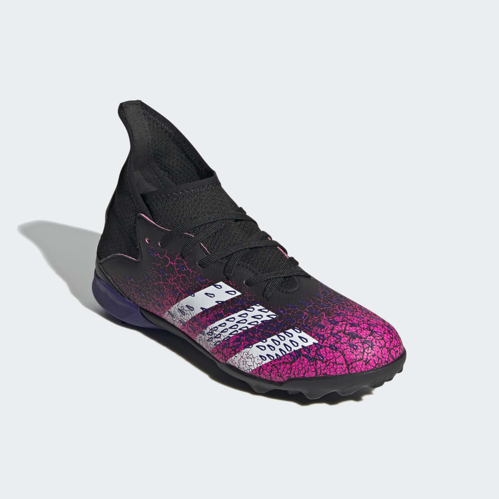 Botas de fútbol adidas Predator Freak 3 TF J para niños Core Black / Cloud White / Shock Pink