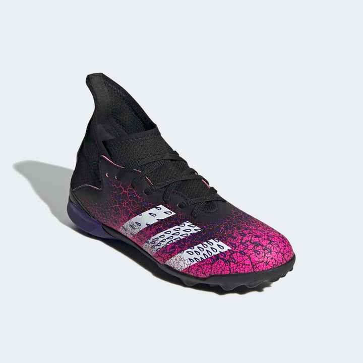 Botas de fútbol adidas Predator Freak 3 TF J para niños Core Black / Cloud White / Shock Pink