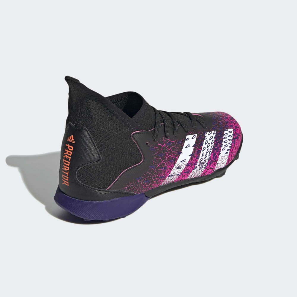 Botas de fútbol adidas Predator Freak 3 TF J para niños Core Black / Cloud White / Shock Pink