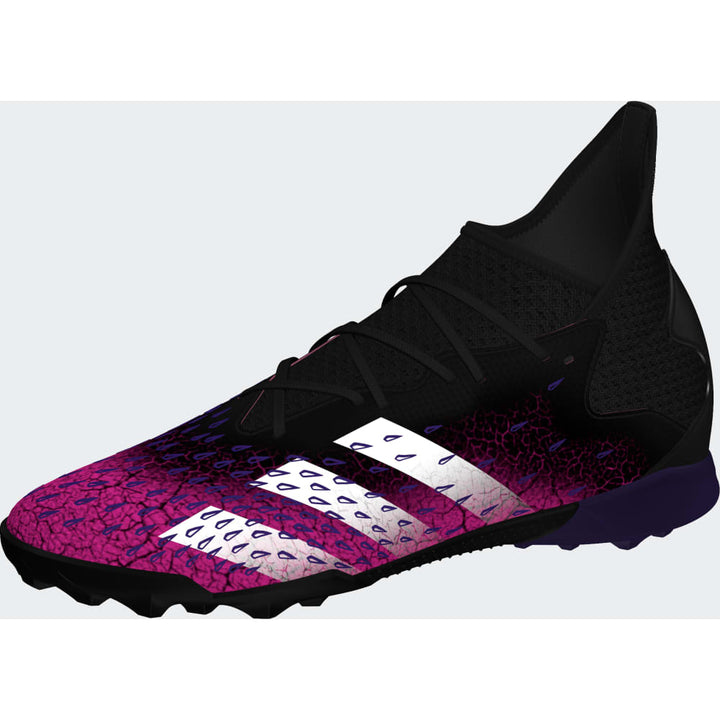 Botas de fútbol adidas Predator Freak 3 TF J para niños Core Black / Cloud White / Shock Pink