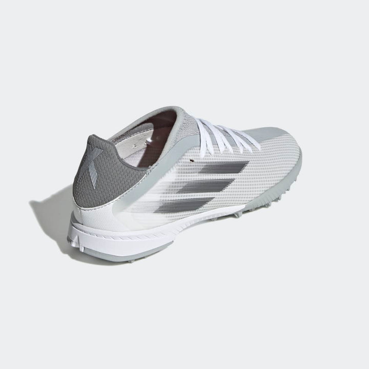 Botas de césped adidas X Speed ​​Flow 3 TF J para niños, color blanco/hierro