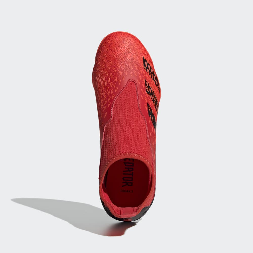 Botas de interior adidas Predator Freak 3 Laceless IN J para niños, color rojo