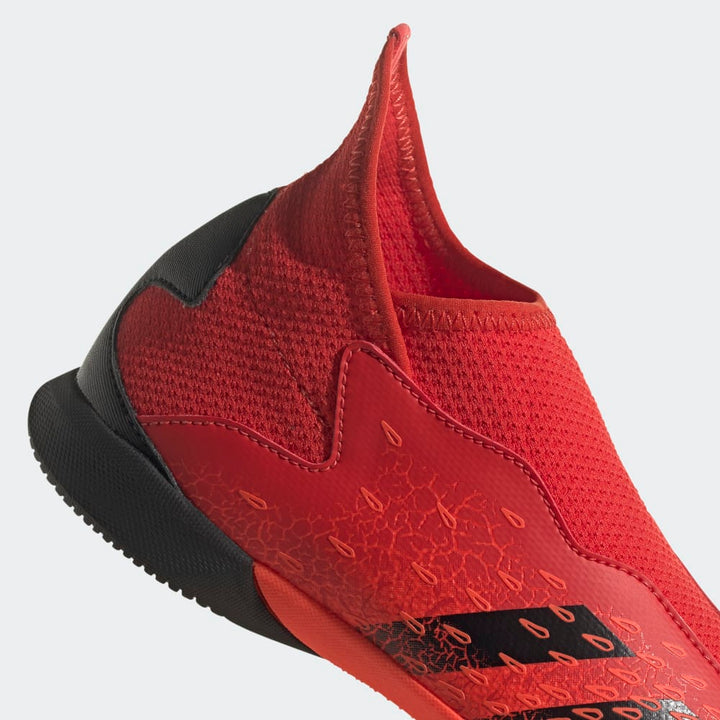 Botas de interior adidas Predator Freak 3 Laceless IN J para niños, color rojo