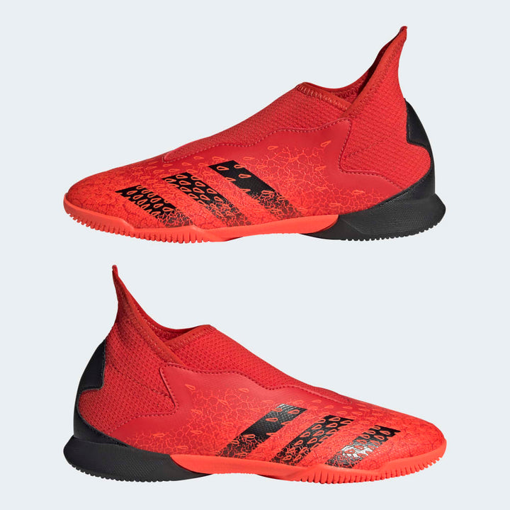 Botas de interior adidas Predator Freak 3 Laceless IN J para niños, color rojo