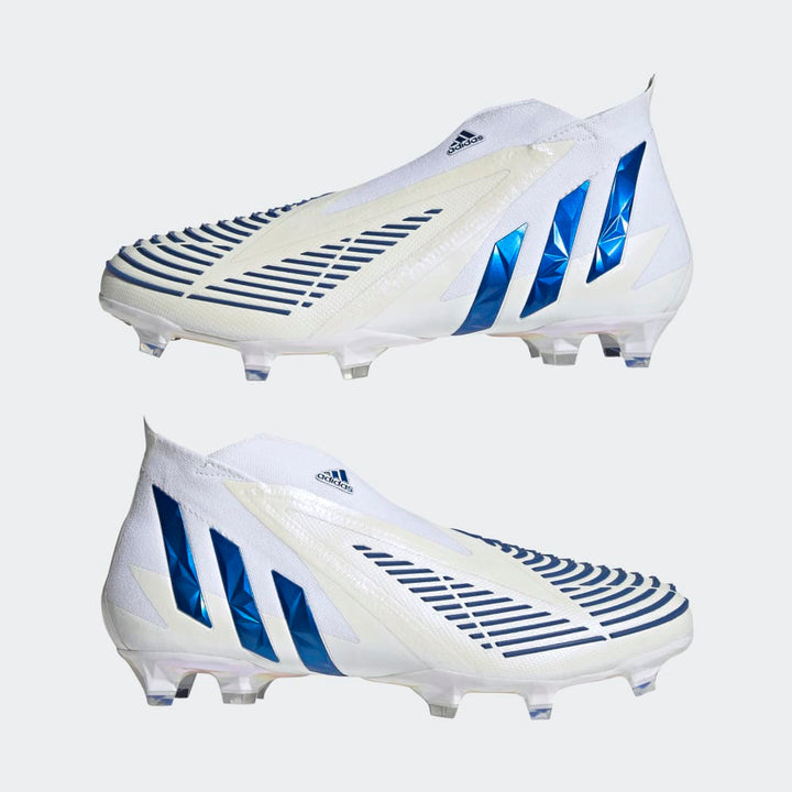 adidas Predator Edge+ FG Firm Ground Boots White/Blue