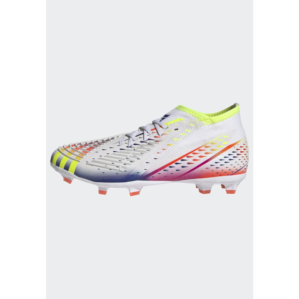 Botas de terreno firme adidas Predator Edge 1 FG J para niños Blanco/Amarillo/Rojo