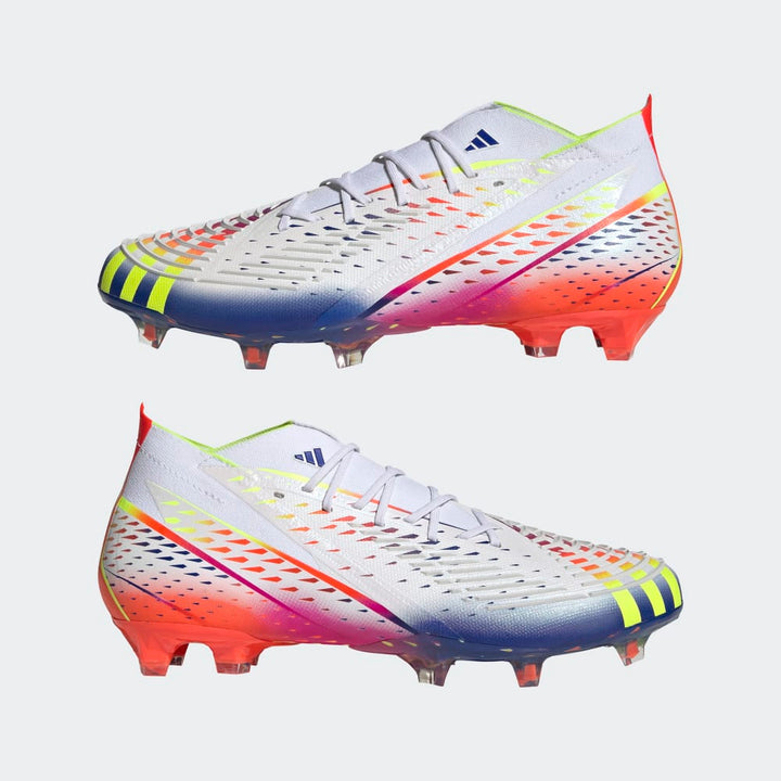 adidas Predator Edge 1 FG Firm Ground Football Boots White/Yellow/Red