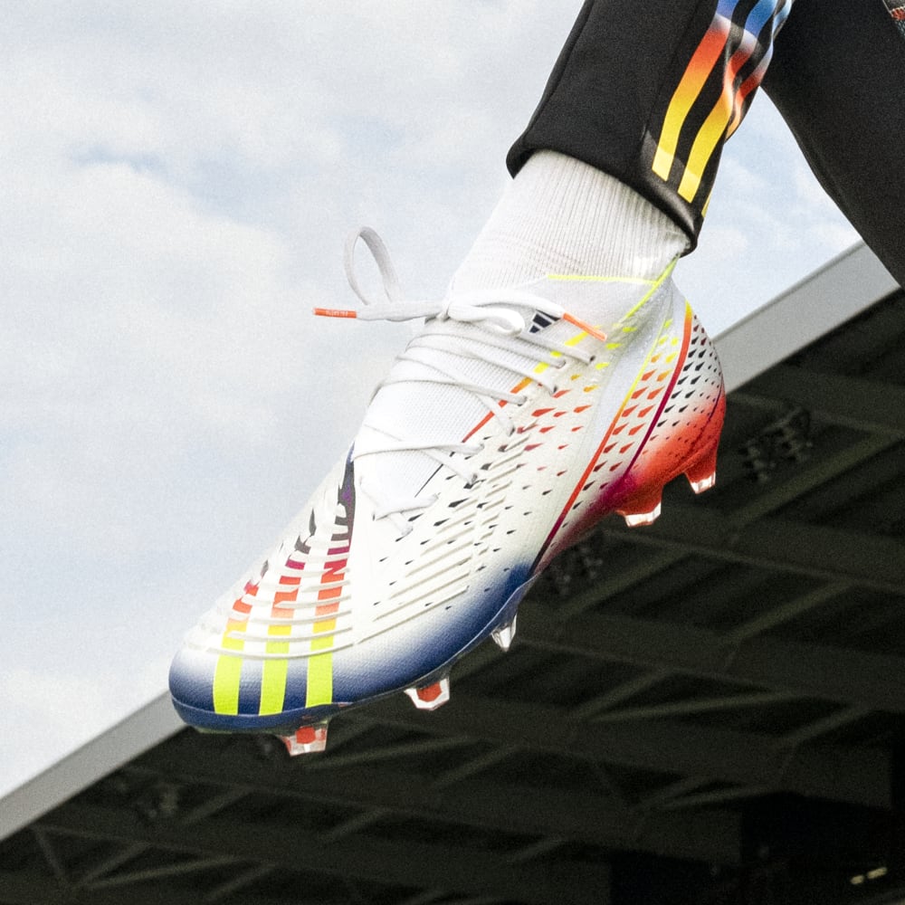 adidas Predator Edge 1 FG Firm Ground Football Boots White/Yellow/Red