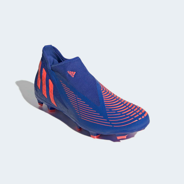 Botas de fútbol para terreno firme adidas Predator EDGE Laceless FG Azul/Turbo