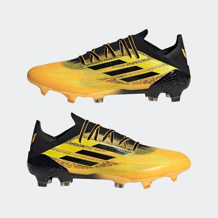 Botas de fútbol para terreno firme adidas X Speedflow Messi 1 FG Dorado/Negro/Amarillo
