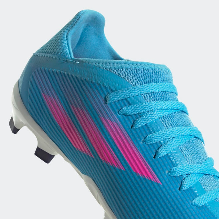 adidas Kid's X Speedflow 3 FG J Firm Ground Boots Sky Rush/Pink