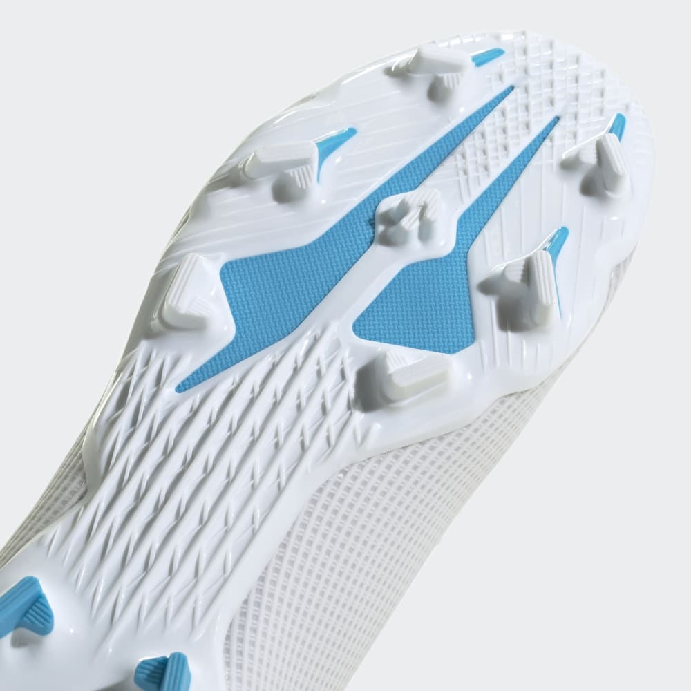 Botas de fútbol adidas X Speedflow 3 FG J para niños Blanco/Índigo/Azul