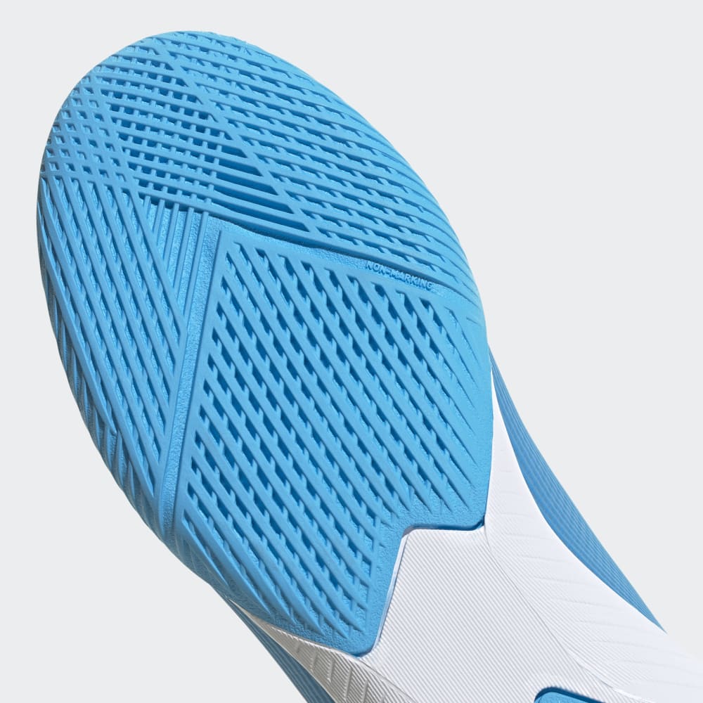 Zapatillas de fútbol sala adidas X Speed ​​Flow.3 IN J para niños Sky Rush